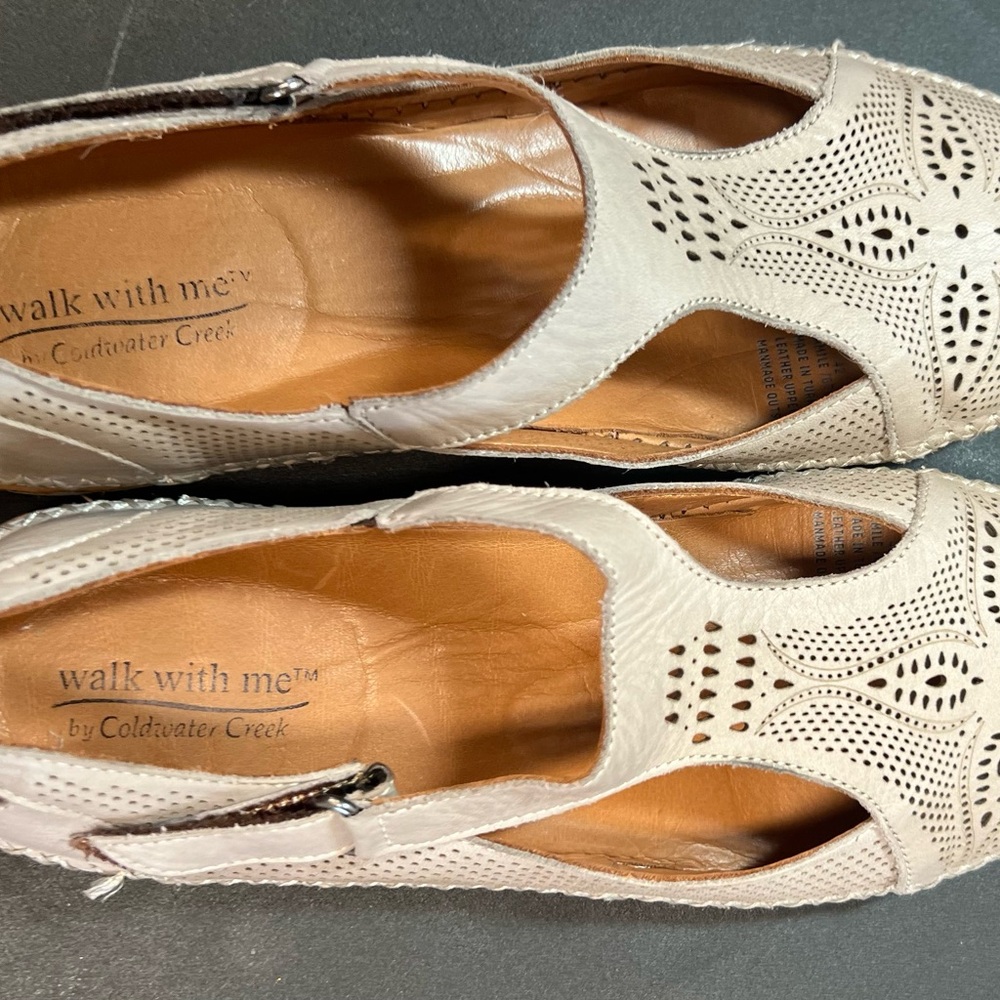 Coldwater Creek Taupe Perforated Loafers - Picture 6 of 11